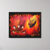 Rode drakenklauw canvas afdruk (Voorkant)