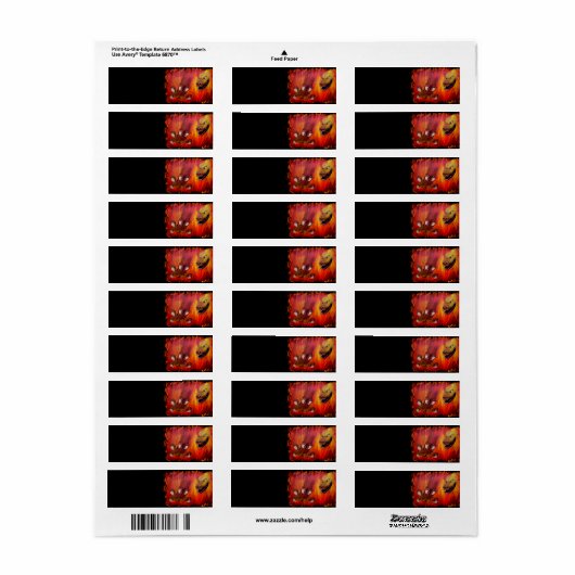 Rode drakenklauw etiket (Full Sheet)