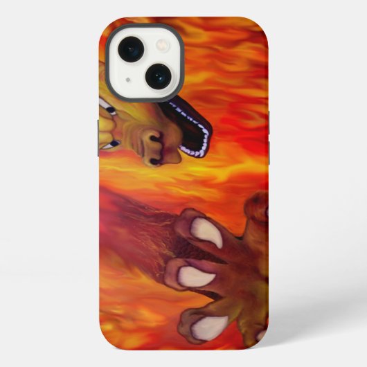 Rode Drakenklauw iPhone Hoesje (Achterkant)