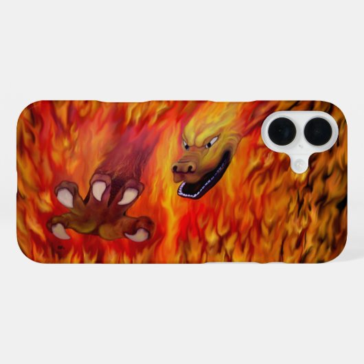 Rode Drakenklauw iPhone Hoesje (Achterkant horizontaal)