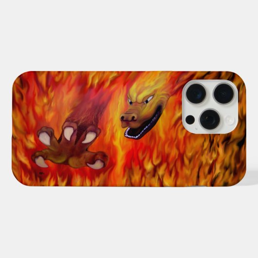 Rode Drakenklauw iPhone Hoesje (Achterkant horizontaal)