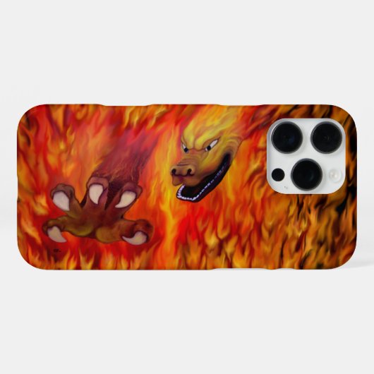 Rode Drakenklauw iPhone Hoesje (Achterkant horizontaal)