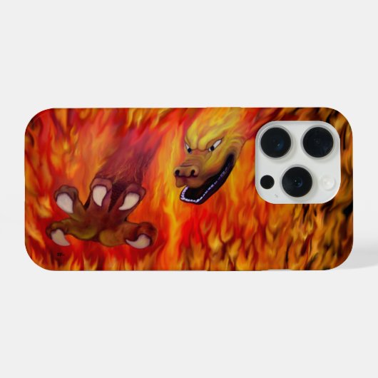 Rode Drakenklauw iPhone Hoesje (Achterkant horizontaal)