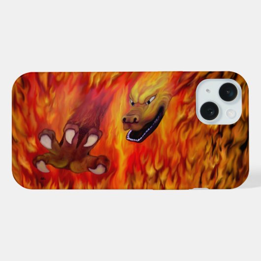 Rode Drakenklauw iPhone Hoesje (Achterkant horizontaal)