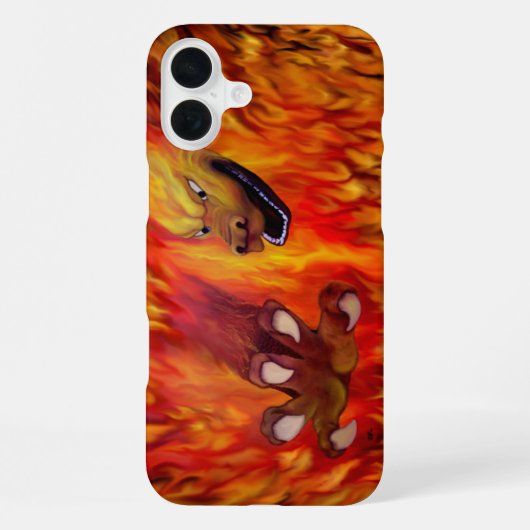 Rode Drakenklauw iPhone Hoesje (Achterkant)