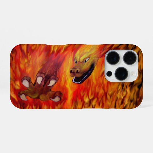 Rode Drakenklauw iPhone Hoesje (Achterkant horizontaal)