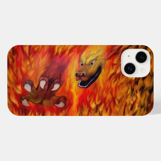 Rode Drakenklauw iPhone Hoesje (Achterkant horizontaal)