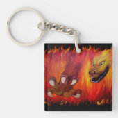 Rode drakenklauw sleutelhanger (Voorkant)