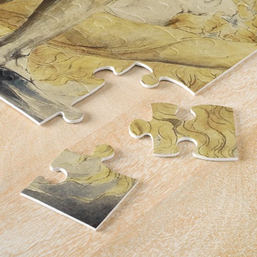 Rode drakenkunstpuzzel legpuzzel (Zijkant)