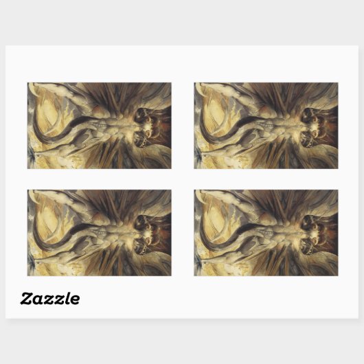 Rode drakenstickers rechthoekige sticker (Vel)