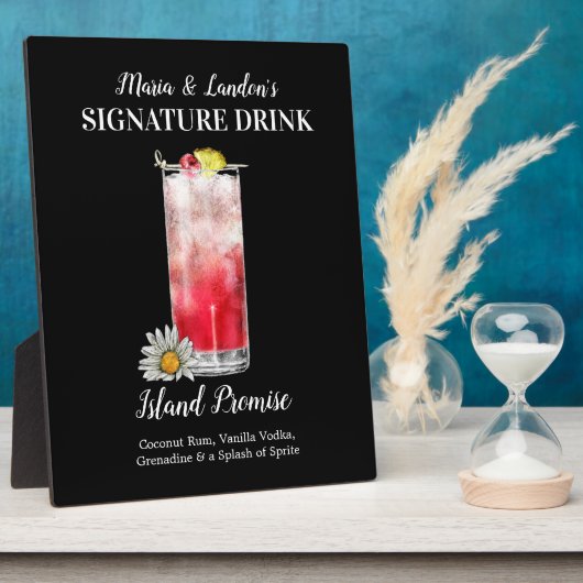 Rode drank• PERSONALISEER deze Signature-drank Fotoplaat (Zijkant)