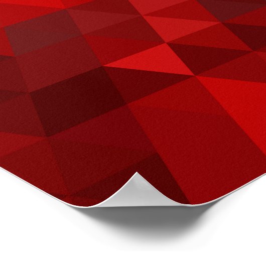 rode driehoek achtergrond abstract meetpatroon poster (Hoek)