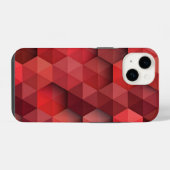 Rode Driehoek Geometrisch Patroon iPhone 14 Hoesje (Achterkant horizontaal)