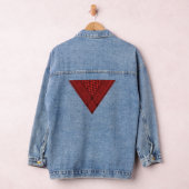 rode driehoek Keffiyeh Palestine verzetssymbool Denim Jacket (Hangar)