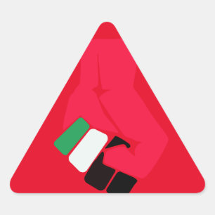 RODE DRIEHOEK STICKER