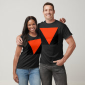 Rode driehoek t-shirt (Unisex)