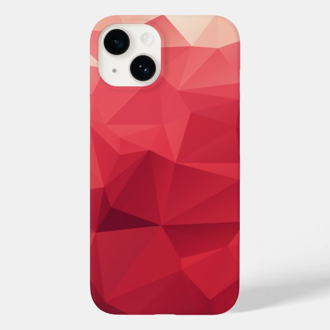 Rode driehoekige Abstracte geometrische patronen Case-Mate iPhone Hoesje (Back)