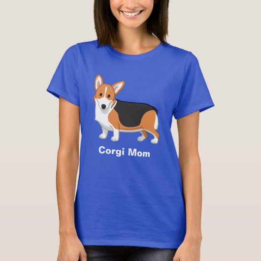 Rode driekleur Pembroke Welsh Corgi Moeder T-shirt (Voorkant)