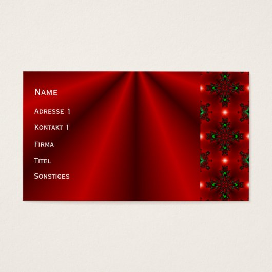 Rode dromen visitekaartjes (Voorkant)