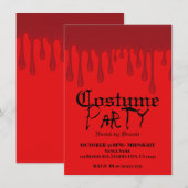 Rode druipende bloed druppels Halloween kostuum fe Kaart (Voorkant / Achterkant)