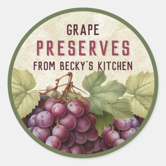 Rode Druiven Conserven Ingeblikte stickers (Voorkant)