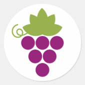 Rode druiven fruit Sticker (Voorkant)