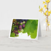 Rode druiven Groene bladeren Kaart (Gele Bloem)