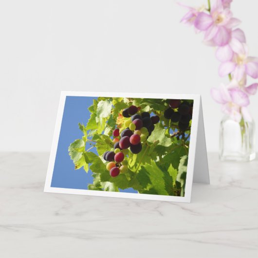 Rode druiven Groene bladeren Kaart (Orchidee)