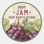  Rode Druiven Jam Canning stickers (Voorkant)