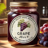 Rode Druiven Jelly  inblikken label