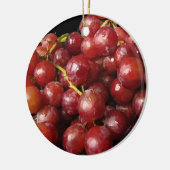 Rode druiven keramisch ornament (Links)