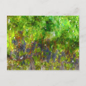 Rode druiven op de wijn briefkaart (Voorkant)