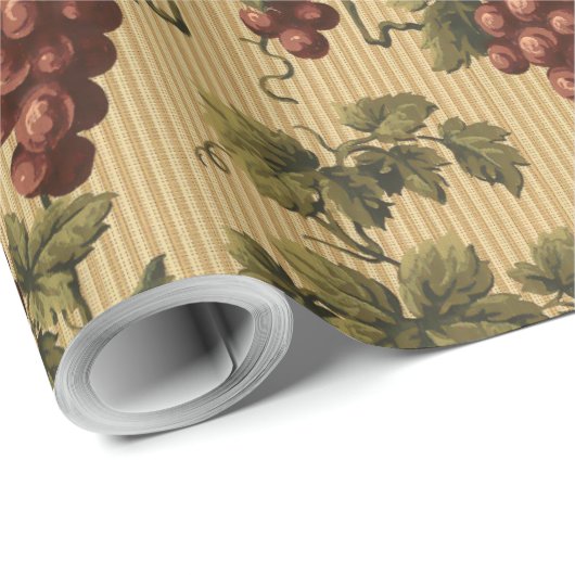  rode druiven op het grafische patroon cadeaupapier (Rol Hoek)