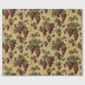 rode druiven op het grafische patroon cadeaupapier (Vlak)