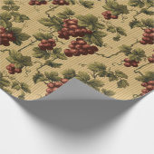 rode druiven op het grafische patroon cadeaupapier (Hoek)