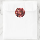 Rode druiven ronde sticker (Tas)