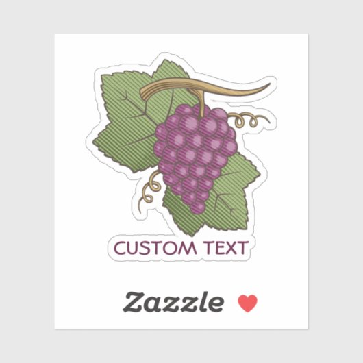 Rode druiven sticker (Vel)