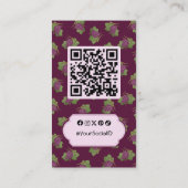 Rode druiven verticaal visitekaartje (Achterkant)