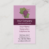 Rode druiven verticaal visitekaartje (Voorkant)