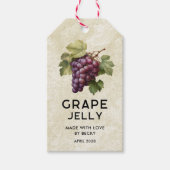 rode druivenjelly bewerkbaar pantry label cadeaulabel (Voorkant)