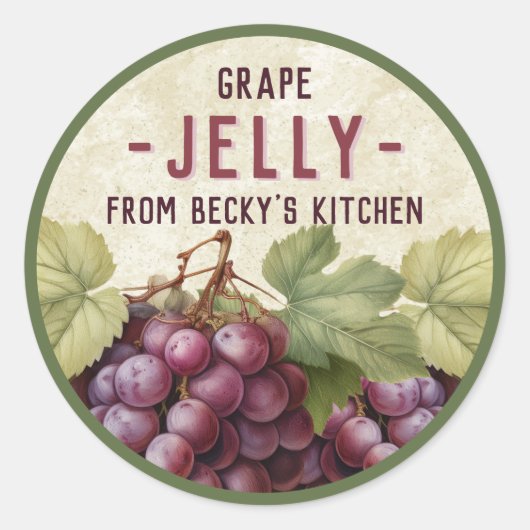  Rode Druivenjelly Canning stickers (Voorkant)