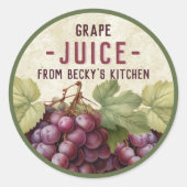  Rode Druivensap Pantry Labels (Voorkant)