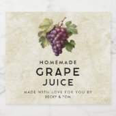  rode druivensap zelfgemaakt recept likeurfles etiket (Enkel label)