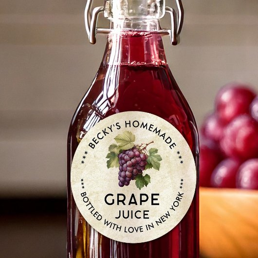  Rode Druivensap zelfgemaakte inblikken label