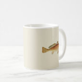  rode drum illustratie op crème achtergrond koffiemok (Voorkant rechts)