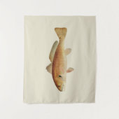 rode drum illustratie op crème achtergrond wandkleed (Voorkant)