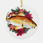 Rode Drummer Kerstmis Keramisch Ornament (Voorkant)