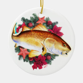 Rode Drummer Kerstmis Keramisch Ornament