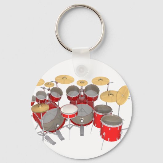 Rode Drumstel: 10-delig: Sleutelhanger (Voorkant)