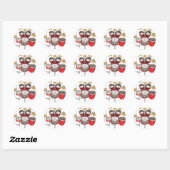 Rode Drumstel: Ronde Sticker (Vel)